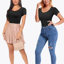 2 ks RunwayShape EverydayControl Scoop Neck Tvarujúci Bodysuit S Krátkym Rukávom Tangá